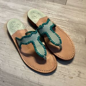 Jack Rogers Mint Green Sandals Made in Brazil Women’s Size 7.5
